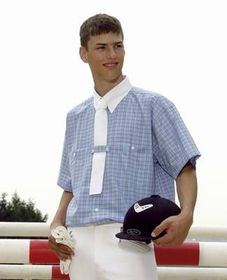 ELT Turnierhemd Herren in navy/blue Karo