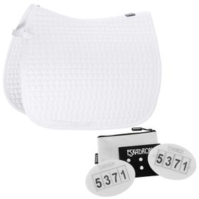 Set Eskadron Schabracke Cotton weiß & Startnummern Set-Quick