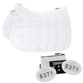 Set Eskadron Schabracke Performance (ohne Kordel) weiß & Startnummern Set-Quick