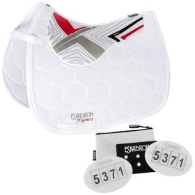 Set Eskadron Schabracke 3D Mesh Compact weiß & Startnummern Set-Quick