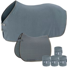 SET Eskadron ashblue inkl. Schabracke Cotton, Bandagen & Abschwitzdecke