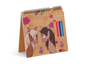 Nici Malblock mit Buntstiften Mystery Hearts