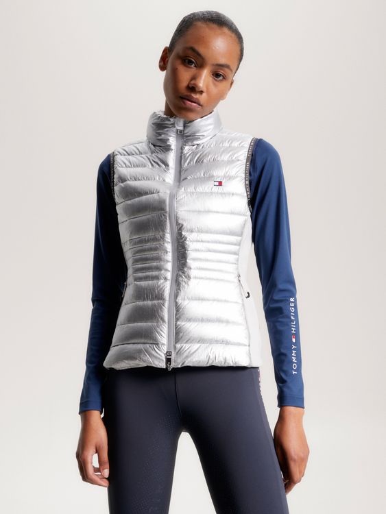 Tommy Hilfiger Equestrian Puffer Weste SILVER