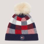 Tommy Hilfiger Equestrian Karo-Strick Pom Pom Beanie MULTI