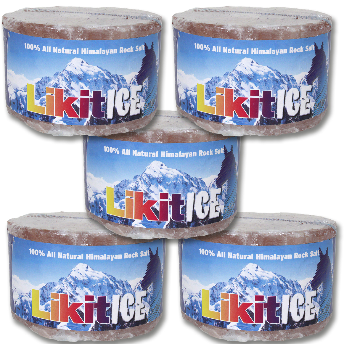 5er Pack Likit, Himalaya-Salz 5x 1000 g Leckstein