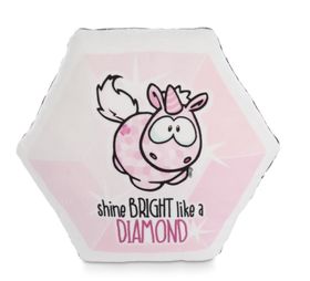 Nici Kissen diamantförmig Einhorn Pink Diamond