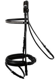 Trense  Neptune von Passier  , rundgenäht, schwarz, Edelstahl Beschläge