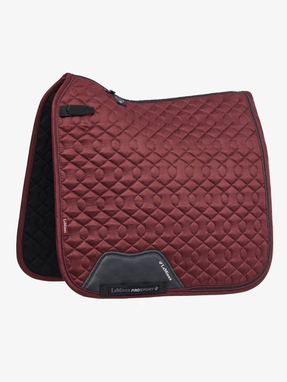 LeMieux Dressurschabracke Crystal Suede Dressage Pad burgundy