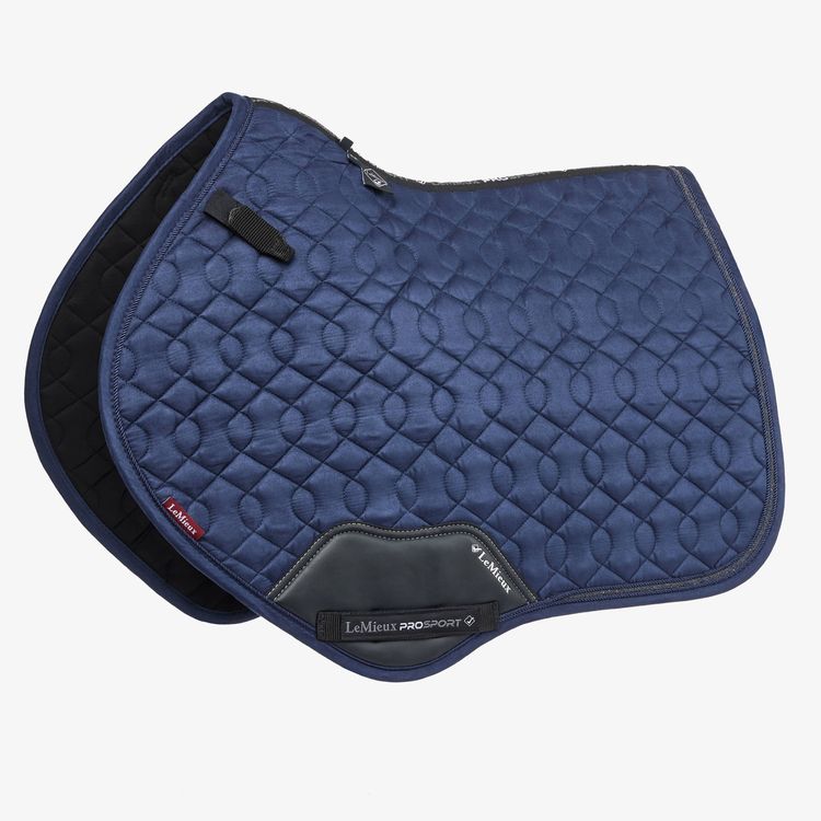 LeMieux Springschabracke Crystal Suede CloseContact Pad Navy