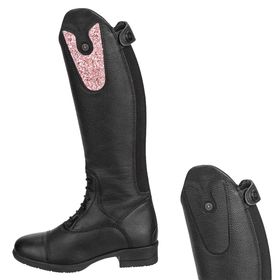 Südwind Stiefel Nova Kids Fun Leather in schwarz und pink glitter
