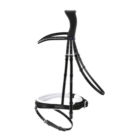 Passier Blu Trense Spirit - mit anatomischer Wechselnasenriemen Reithalfter Spezial in weiß unterlegt