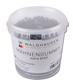 Mähnengummis extra breit im Eimer, schwarz 150g