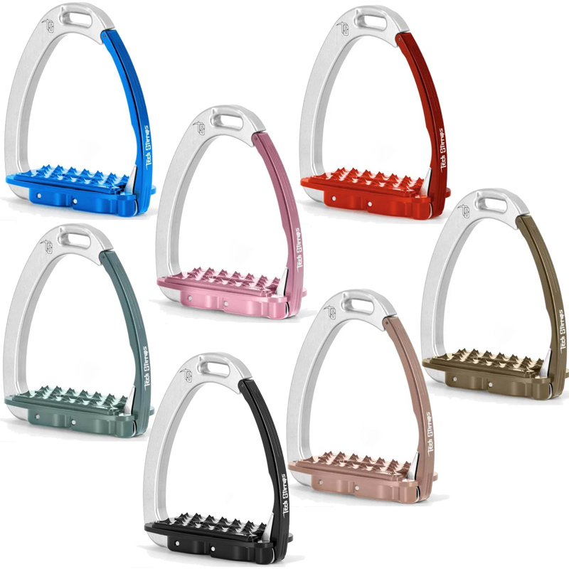 Tech Stirrups Steigbügel Venice Sloped Evo twotone mit silver