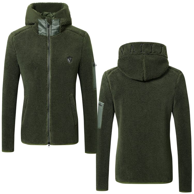 Covalliero Hoody Teddyfleece Jacke in opal green