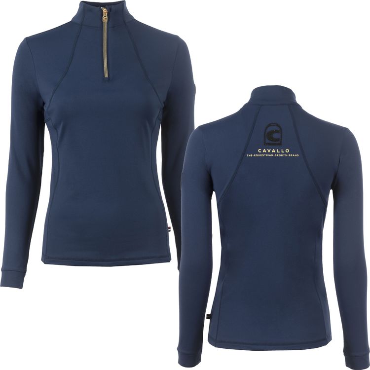 CAVALMERIT Stehkragenshirt in nightblue von Cavallo