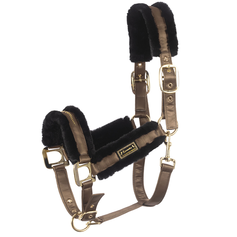 CAVALLYLOU Premium Halfter in dark caramel von Cavallo