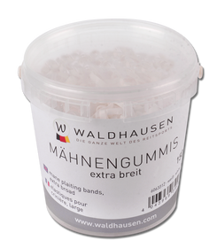 Mähnengummis extra breit im Eimer, weiß 150g