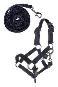 HKM Hobby Horse Halfter und Strick in dunkelblau