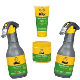 Effol 4er Set Mini Pflegemittel BremsenBlocker SuperStarShine Maulbutter Hufgel