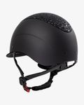 Equestro Reithelm Galaxy mit Strasssteinen und schmalem Visier black