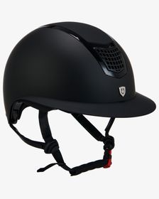 Equestro Reithelm Eclipse mit breitem Visier black-matt