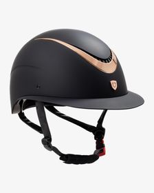 Equestro Reithelm Galaxy mit breitem Visier black-rosegold