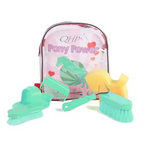 QHP Pony Power Putzrucksack in grün