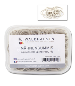 Mähnengummis in Spenderbox in weiß