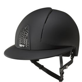 KEP Reithelm Cromo Smart Polo-Schirm in black mit Kinnriemen black