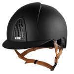 KEP Reithelm Cromo Smart in black mit beigen Kinnriemen 