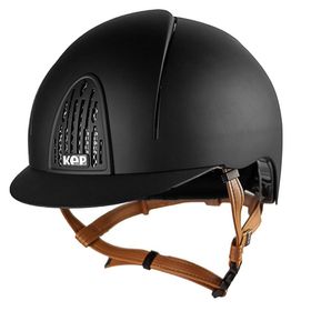 KEP Reithelm Cromo Smart in black mit beigen Kinnriemen