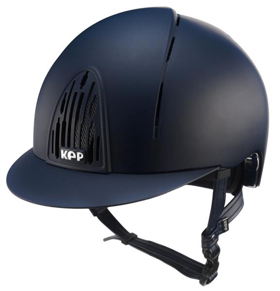 KEP Reithelm Cromo Smart in blau mit blauem Kinnriemen 