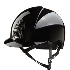 KEP Reithelm Cromo Smart Polish in black mit Kinnriemen black
