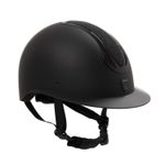 Equestro Reithelm Azael Glitzer mit großem Visier in schwarz