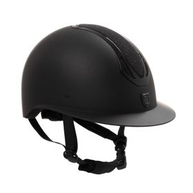 Equestro Reithelm Azael Glitzer mit großem Visier in schwarz