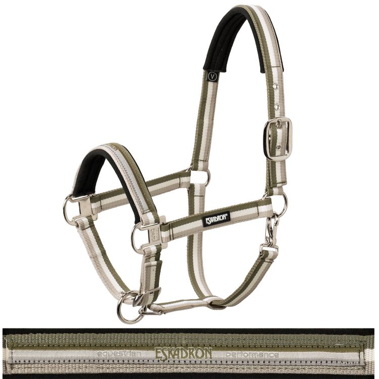 Eskadron Halfter Pin Buckle Core in olive-creme-dove