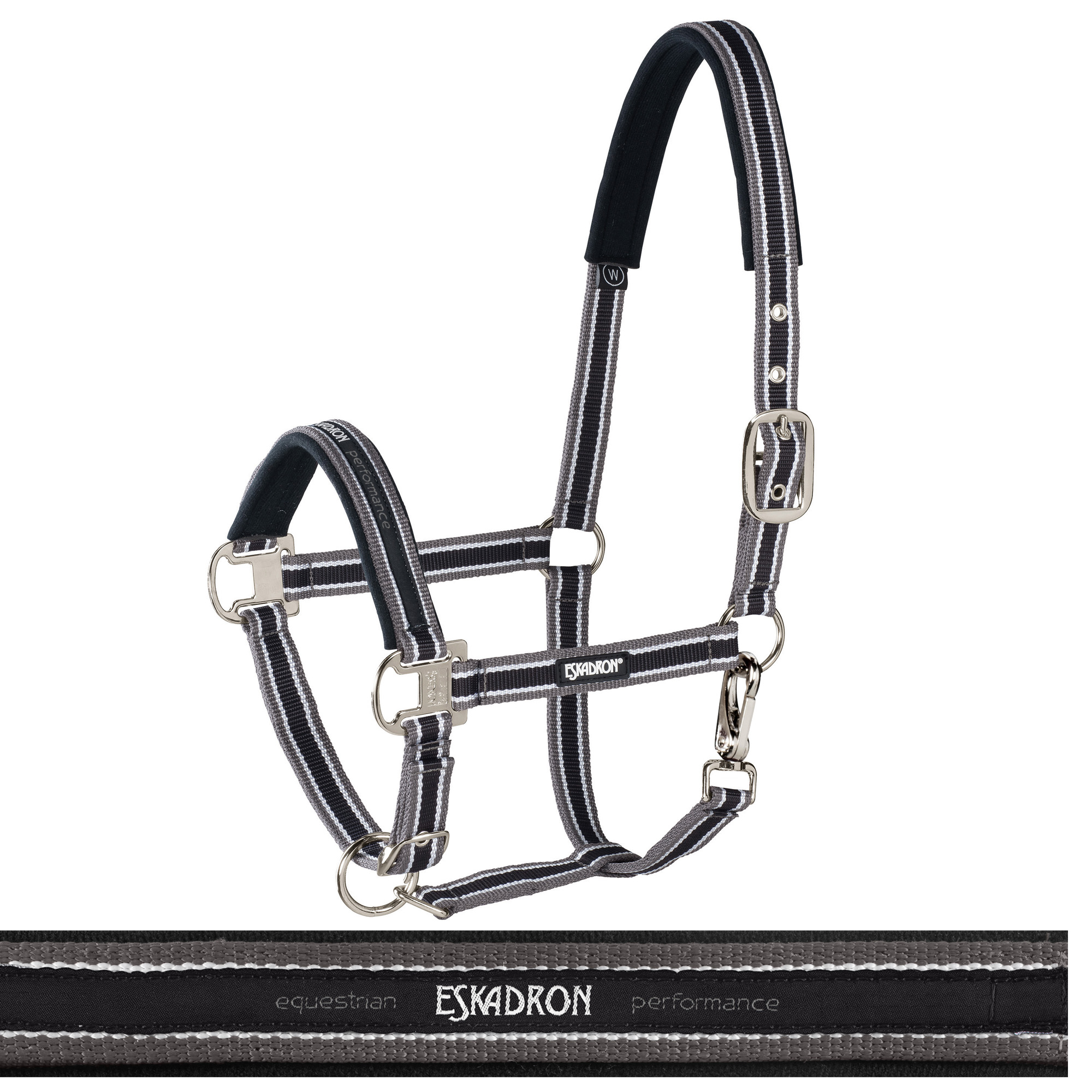 Eskadron Halfter Pin Buckle Core in anthra-white-black