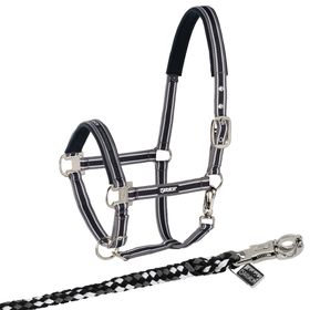 Eskadron  Set Halfter Pin Buckle mit Panikhakenstrick in anthra-white-black