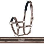 Eskadron  Set Halfter Pin Buckle mit Panikhakenstrick in hazelnut-creme-darkbrown