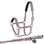 Eskadron  Set Halfter Pin Buckle mit Panikhakenstrick in taupe-creme-powderrose