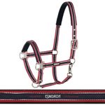 Eskadron  Set Halfter Pin Buckle mit Panikhakenstrick in chili-white-navy