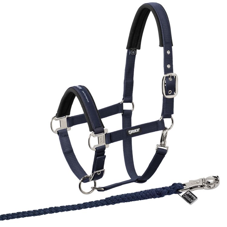 Eskadron  Set Halfter Pin Buckle mit Panikhakenstrick in navy
