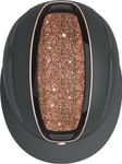 Covalliero Reithelm Elite Polo in schwarz Glitzer rosegold