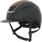Covalliero Reithelm Elite Polo in schwarz Glitzer rosegold