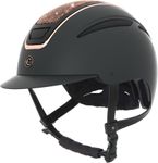 Covalliero Reithelm Elite in schwarz Glitzer rosegold