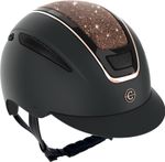 Covalliero Reithelm Elite in schwarz Glitzer rosegold