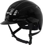 Covalliero Reithelm Elite in lackschwarz Glitzer schwarz