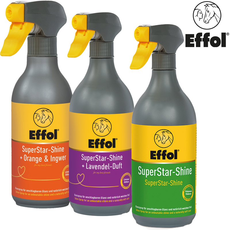 3 Flaschen Effol Super Star-Shine Basic, Lavender & Orange/Ingwer a 750ml