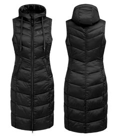 E.L.T Lightweight Longweste Ostende in schwarz