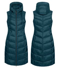 E.L.T Lightweight Longweste Ostende in petrolblau